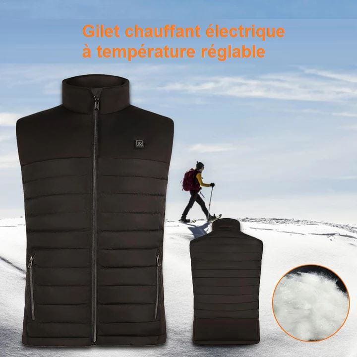 Doudoune sans Manche Chauffante électrique Usb Homme