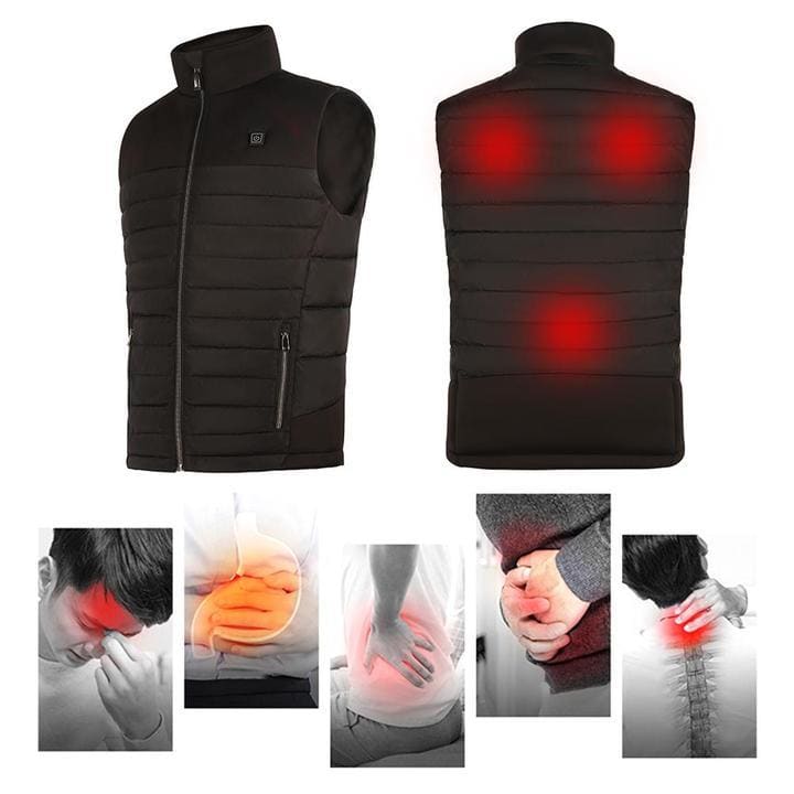 Doudoune sans Manche Chauffante électrique Usb Homme