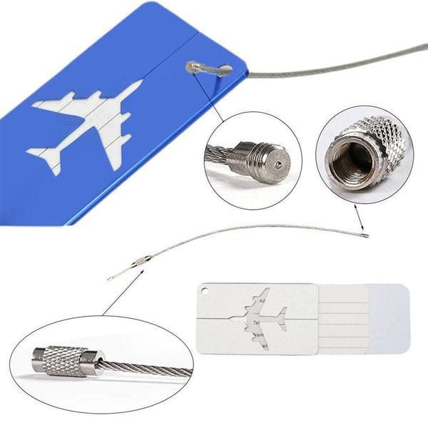 Étiquette de Bagage Avion en Aluminium | Lilikdo