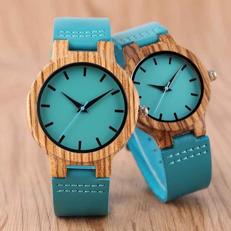 Lagon Montre à Quartz en Bois Casual pour Homme / Femme