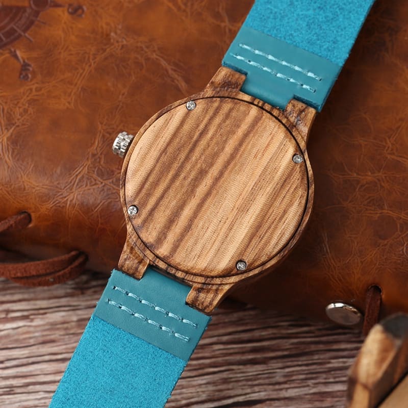 Lagon Montre à Quartz en Bois Casual pour Homme / Femme