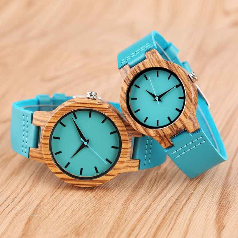 Lagon Montre à Quartz en Bois Casual pour Homme / Femme