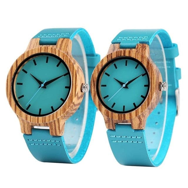 Lagon Montre à Quartz en Bois Casual pour Homme / Femme