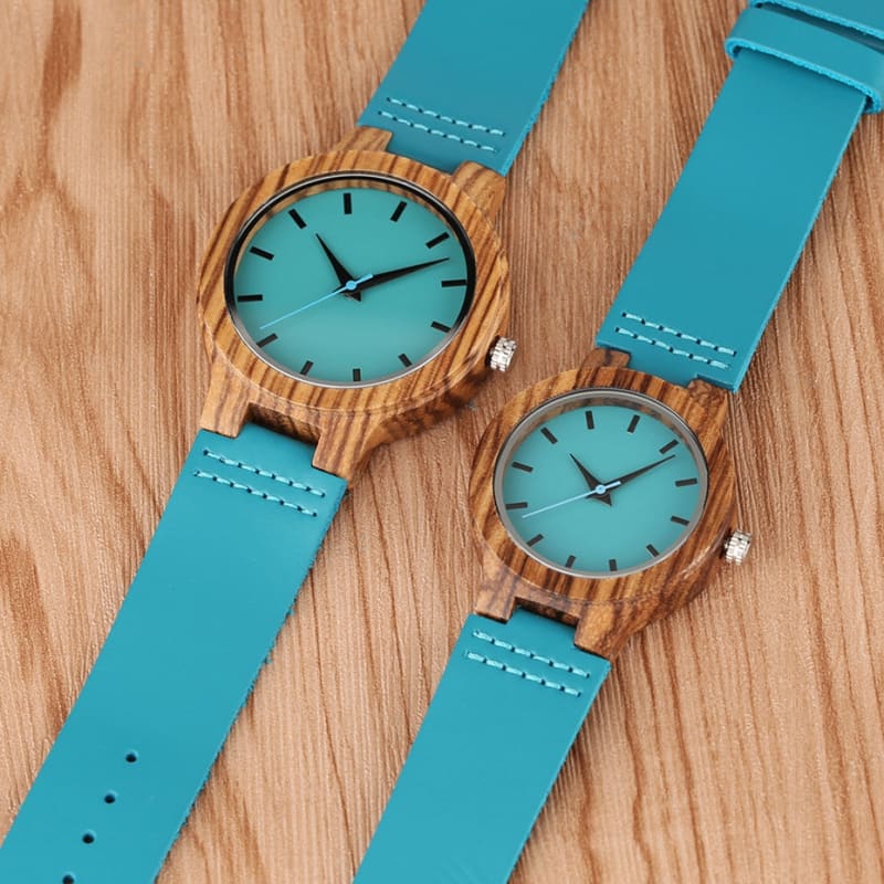 Lagon Montre à Quartz en Bois Casual pour Homme / Femme