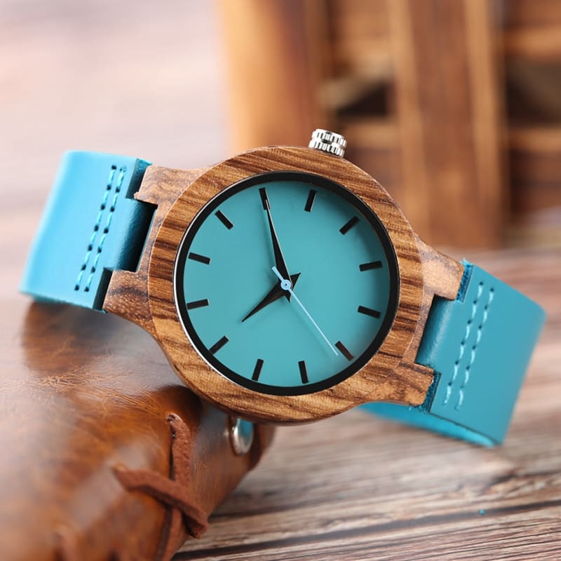 Lagon Montre à Quartz en Bois Casual pour Homme / Femme