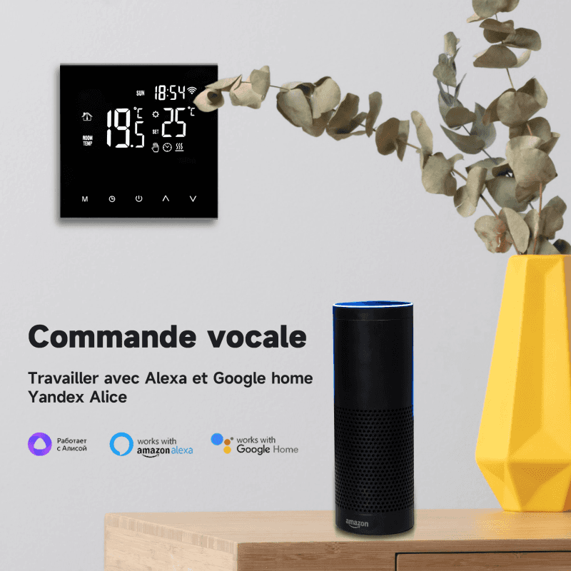 Thermostat Programmable Connecté Wi-fi à Ecran Lcd Tactile