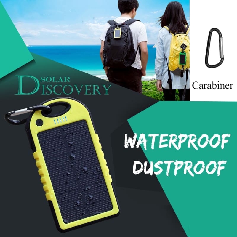 Chargeur Solaire Portable étanche 12000 Mah avec 2 Ports