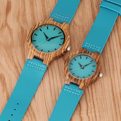 Lagon Montre à Quartz en Bois Casual pour Homme / Femme